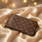LOUIS VUITTON Long Wallet Zippy Monogram Organizer - silk