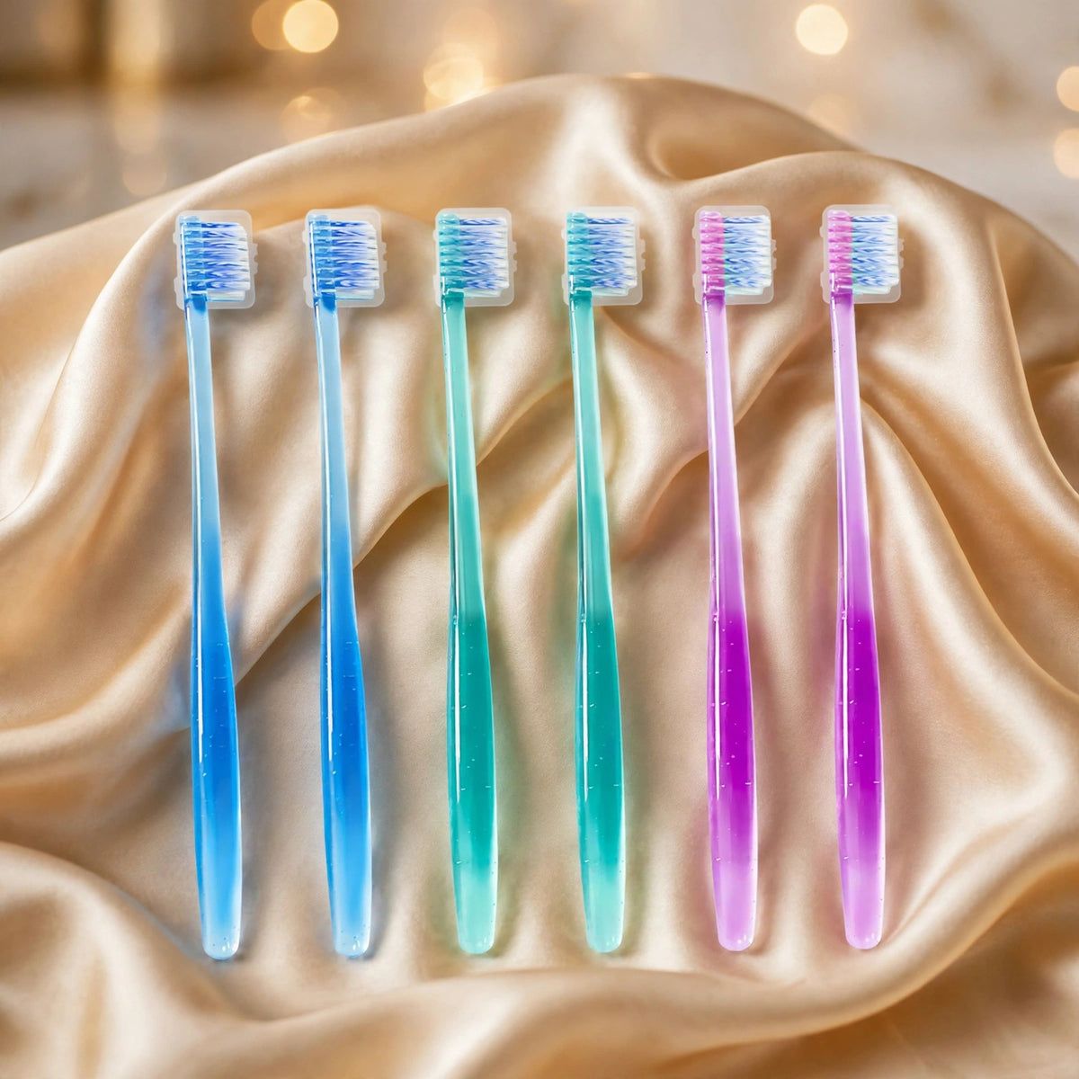 POH POH Adult Toothbrush 6-Pack on champagne silk — view 2