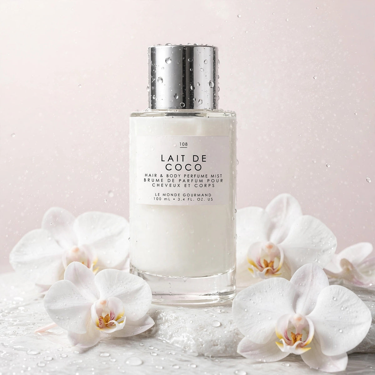 Le Monde Gourmand Lait de Coco Hair & Body Mist 100ml with white orchids - view 3