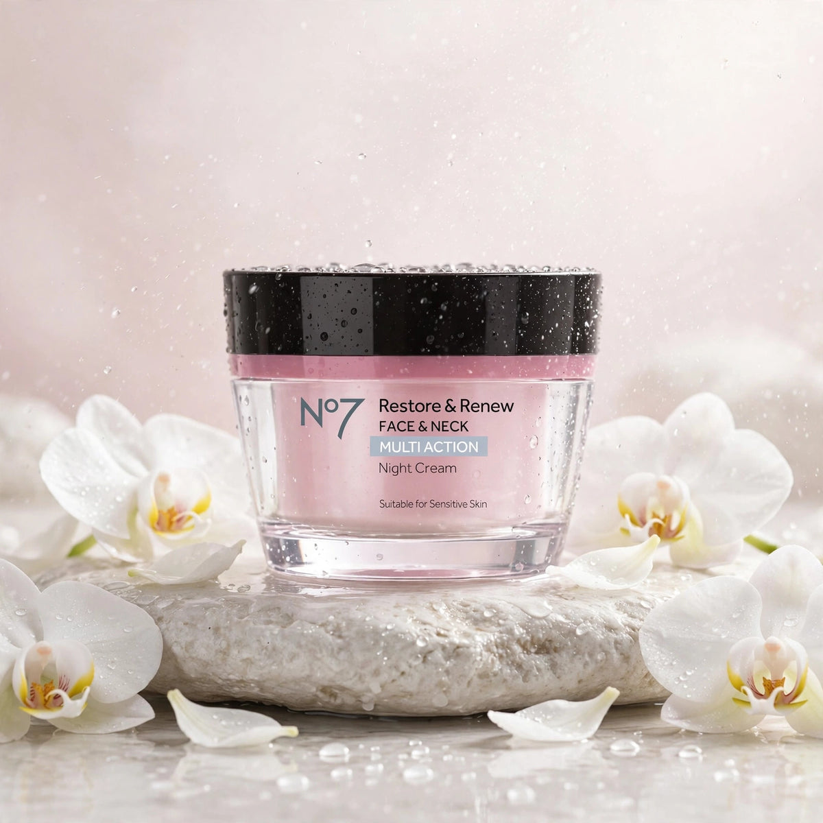 No7 Restore & Renew Face & Neck Multi Action Night Cream 50ml - view 3