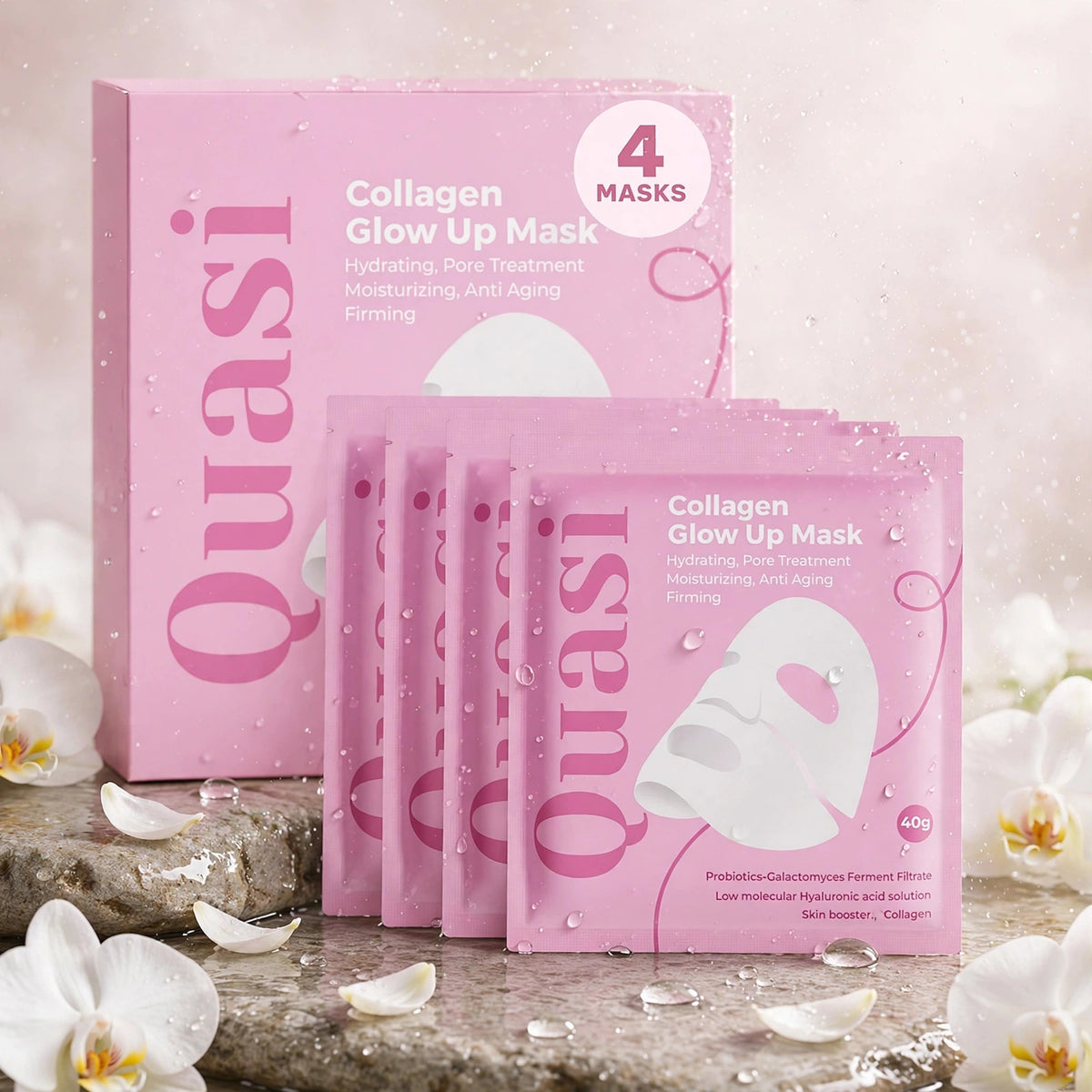 QUASI COLLAGEN GLOW UP MASK 4 PCS - spa