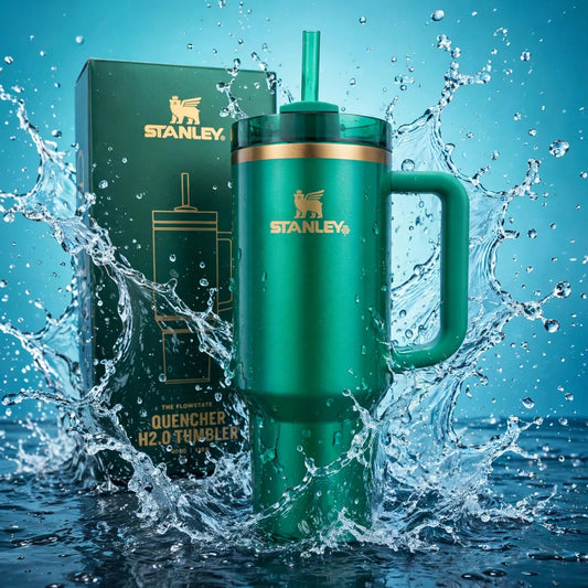 Rare 40oz Green Chorma The Flowstate Quencher H2.0 Tumbler NI - splash