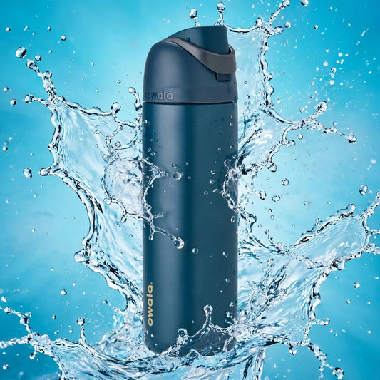 Owala FreeSip Stainless Steel Water Bottle - splash