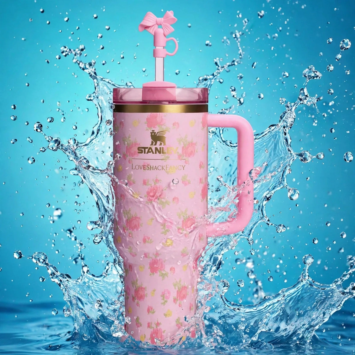 X Love Shack Fancy IBIZA SUNSET Quencher Tumbler - splash