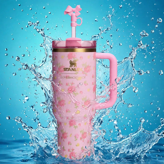X Love Shack Fancy IBIZA SUNSET Quencher Tumbler - splash