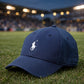 Polo Ralph Lauren Men’s Baseball Cap Adjustable blue with white polo - stadium