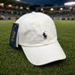 Polo Ralph Lauren Men’s Baseball Cap Adjustable White with black polo - stadium