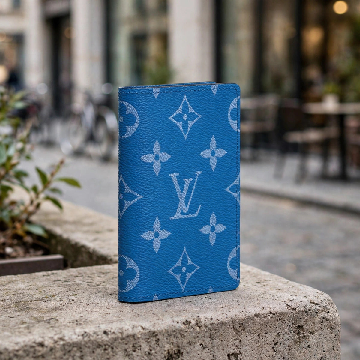 Louis Vuitton Monogram Surfin’ Blue Pocket Organizer Bifold Wallet - street