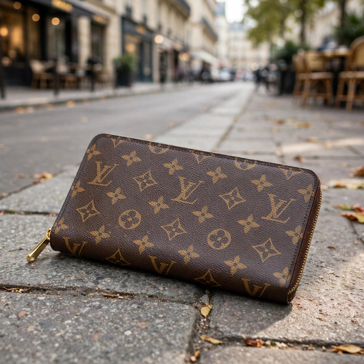 LOUIS VUITTON Long Wallet Zippy Monogram Organizer - street
