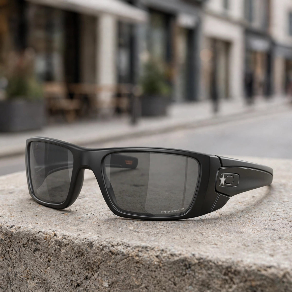 Oakley SI Fuel Cell Blackside w/ Prizm Black Polarized Lenses - street