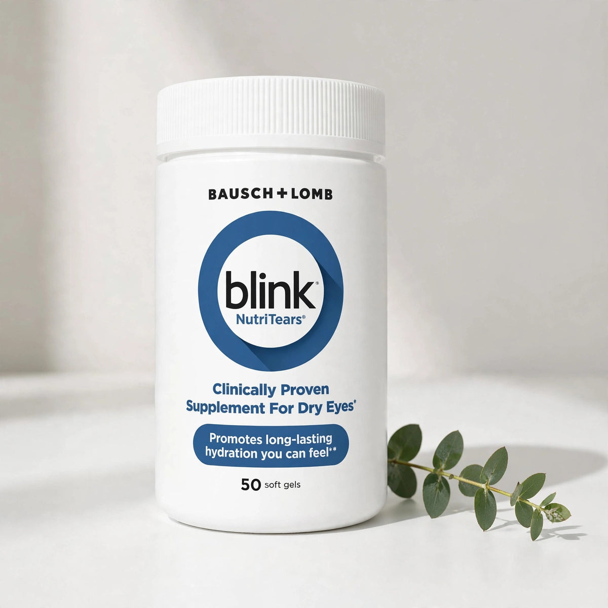 BLINK Nutritears Supplement for Dry Eyes, 50 Softgels - studio