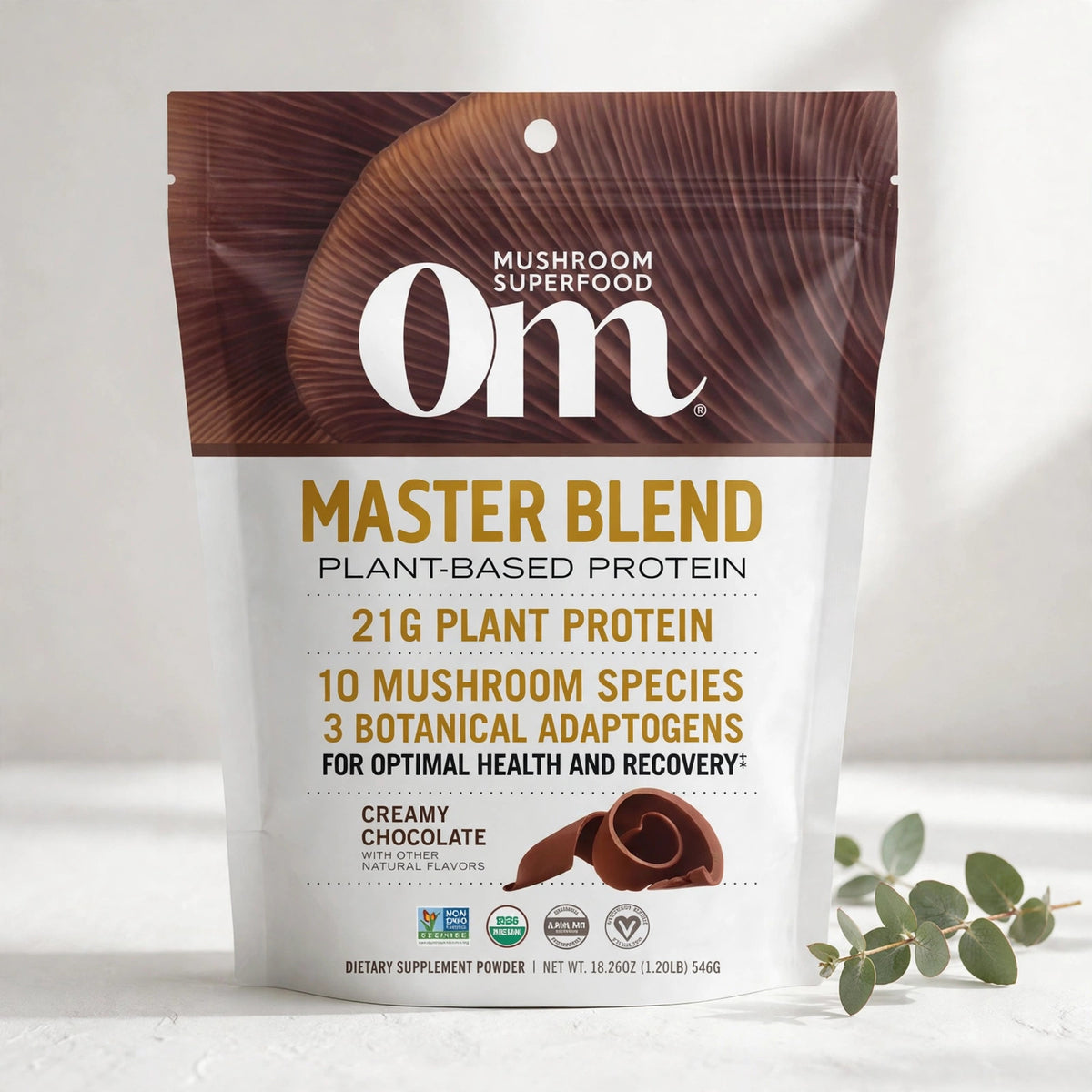 Om Mushroom Superfood Master Blend - Certified Organic Mushroom 6.34oz - studio