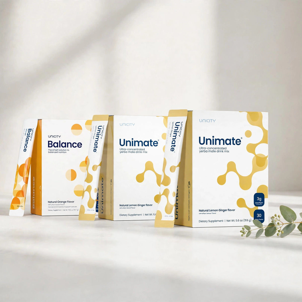 COMBO -Unicity Unimate Natural LEMON and Unicity Balance orange - studio