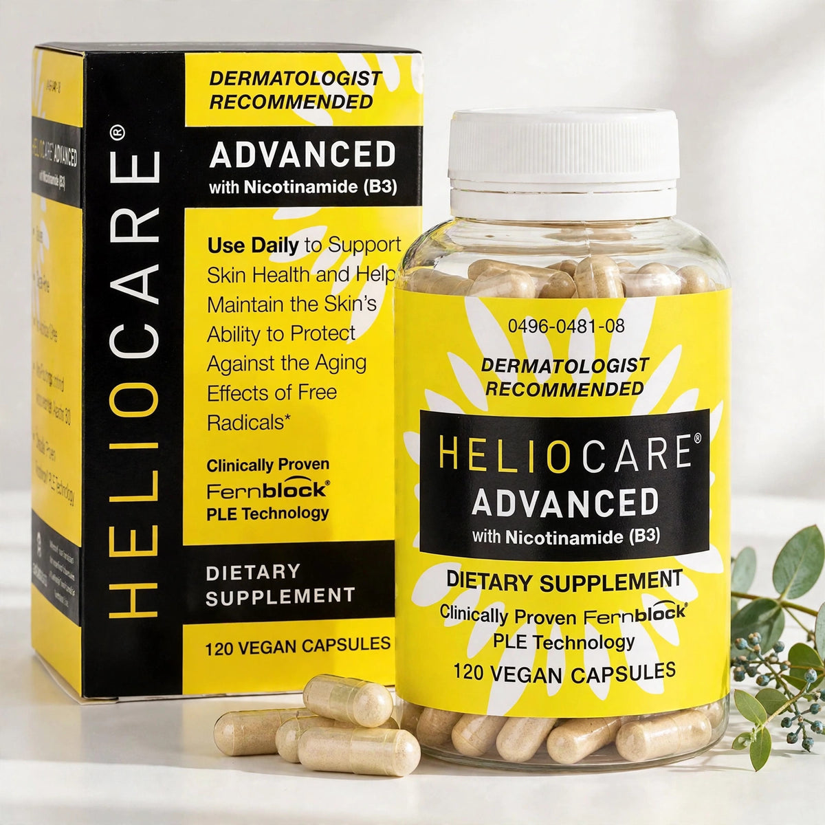 Heliocare Advanced Nicotinamide B3 Supplement: Niacinamide 500mg and F - studio