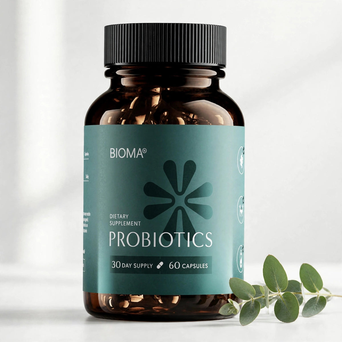 Bioma Probiotics for Digestive Health 3-in-1 Gut Health Formula 60 Cap - studio