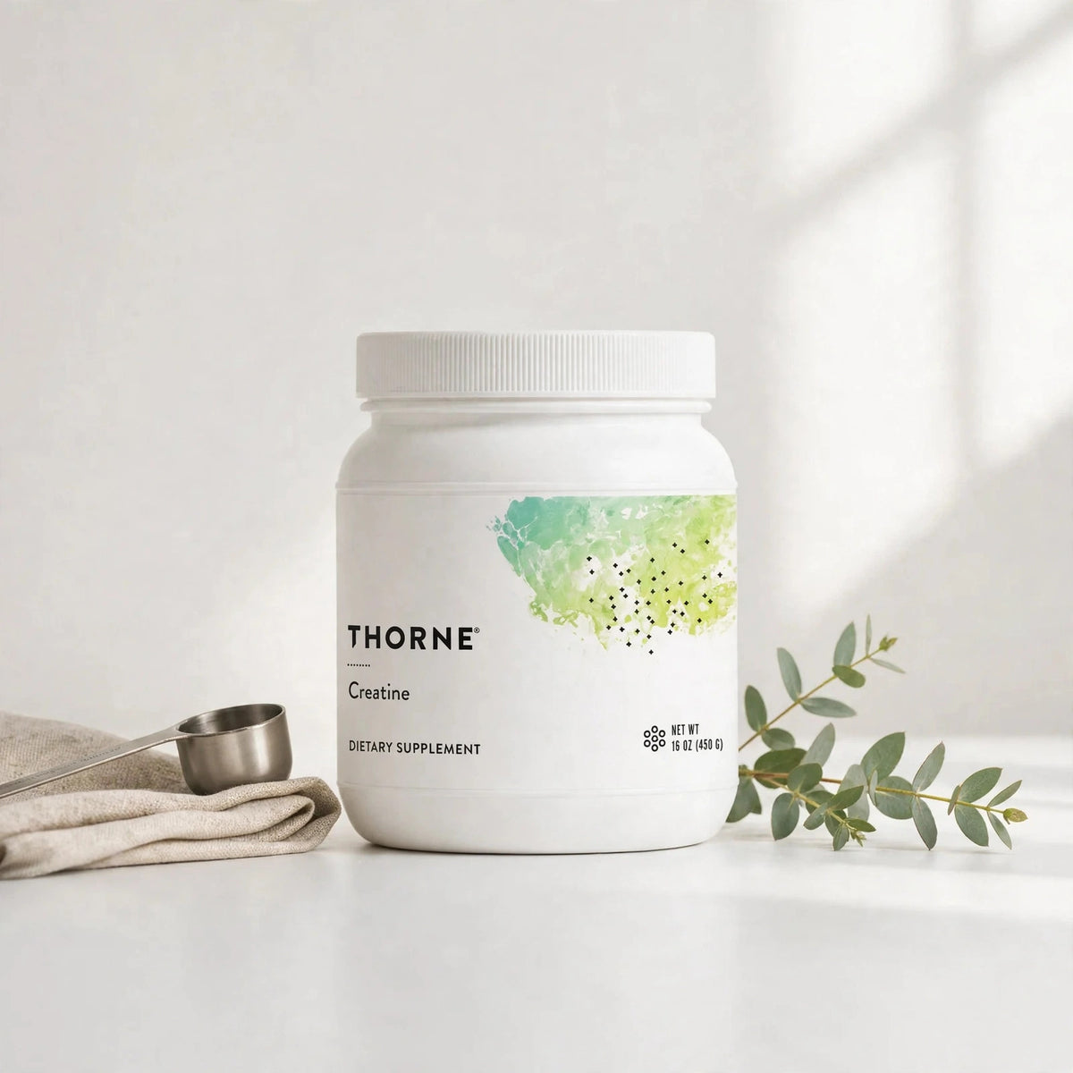 THORNE Creatine, Micronized Creatine Monohydrate Powder, 90 Servings.  - studio