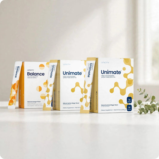 COMBO -Unicity Unimate LEMON Ginger and Unicity Balance orange - studio