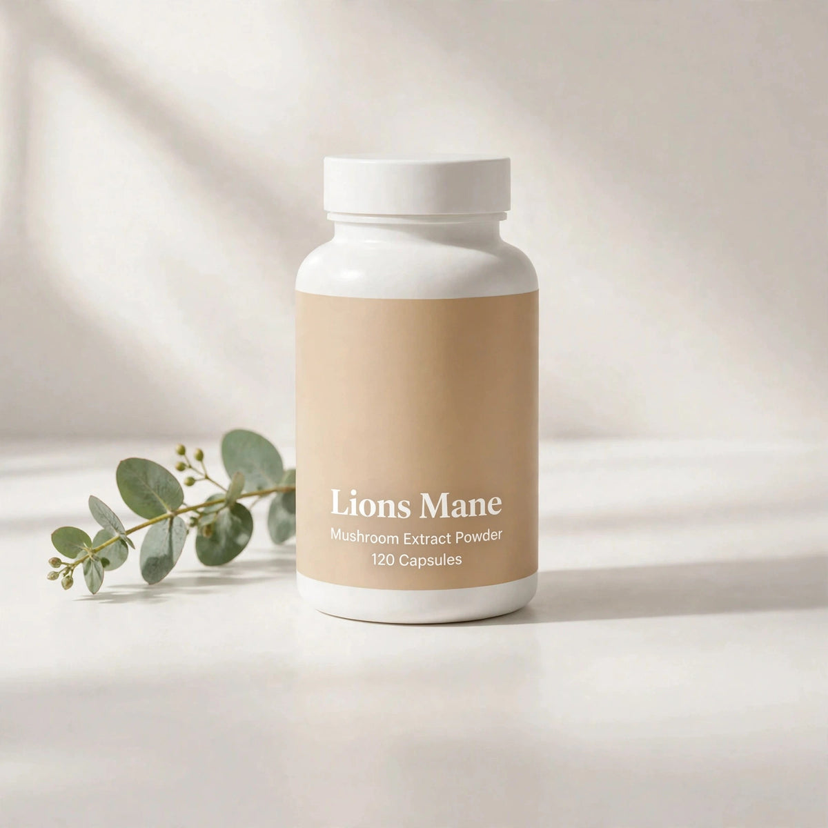 Lion's Mane, Mushroom Extract Powder, 120 Capsules - studio