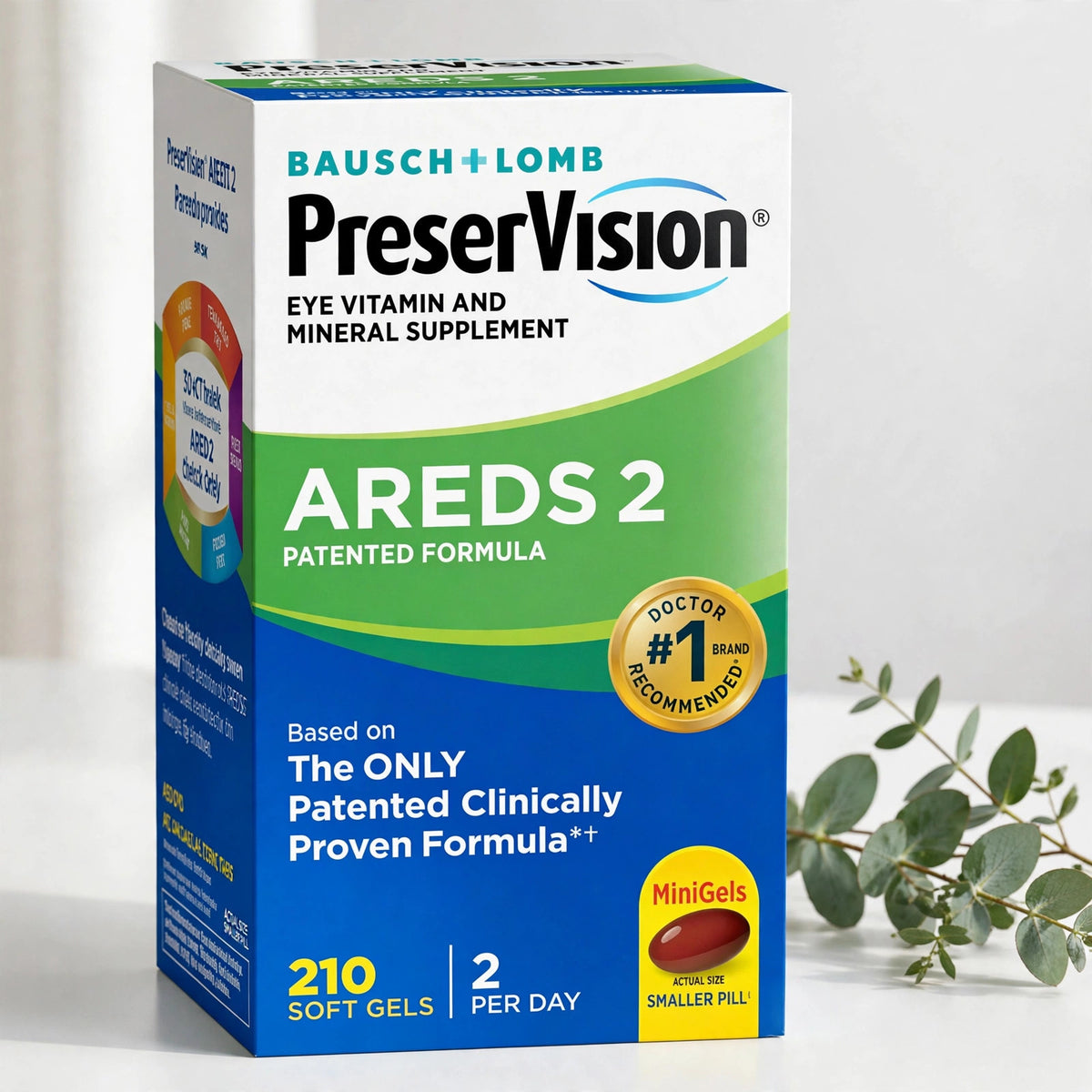 Preservision AREDS 2 / 210 Count Eye Vitamin Mini Soft gels - studio