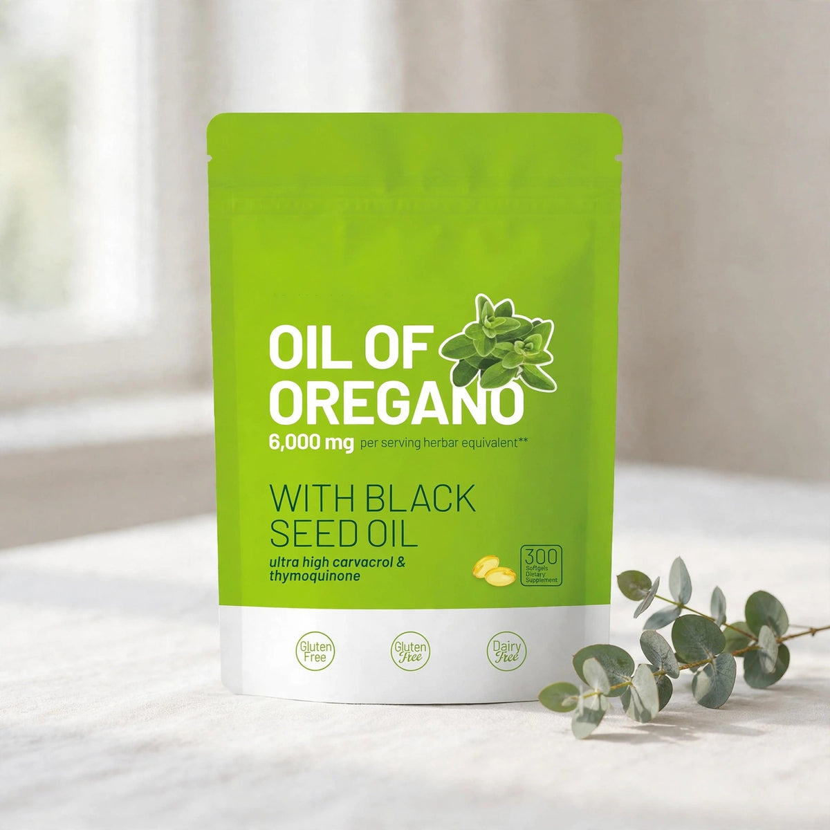 XilarBen Oil of Oregano with Black Seed Oil, 300 Softgels - studio