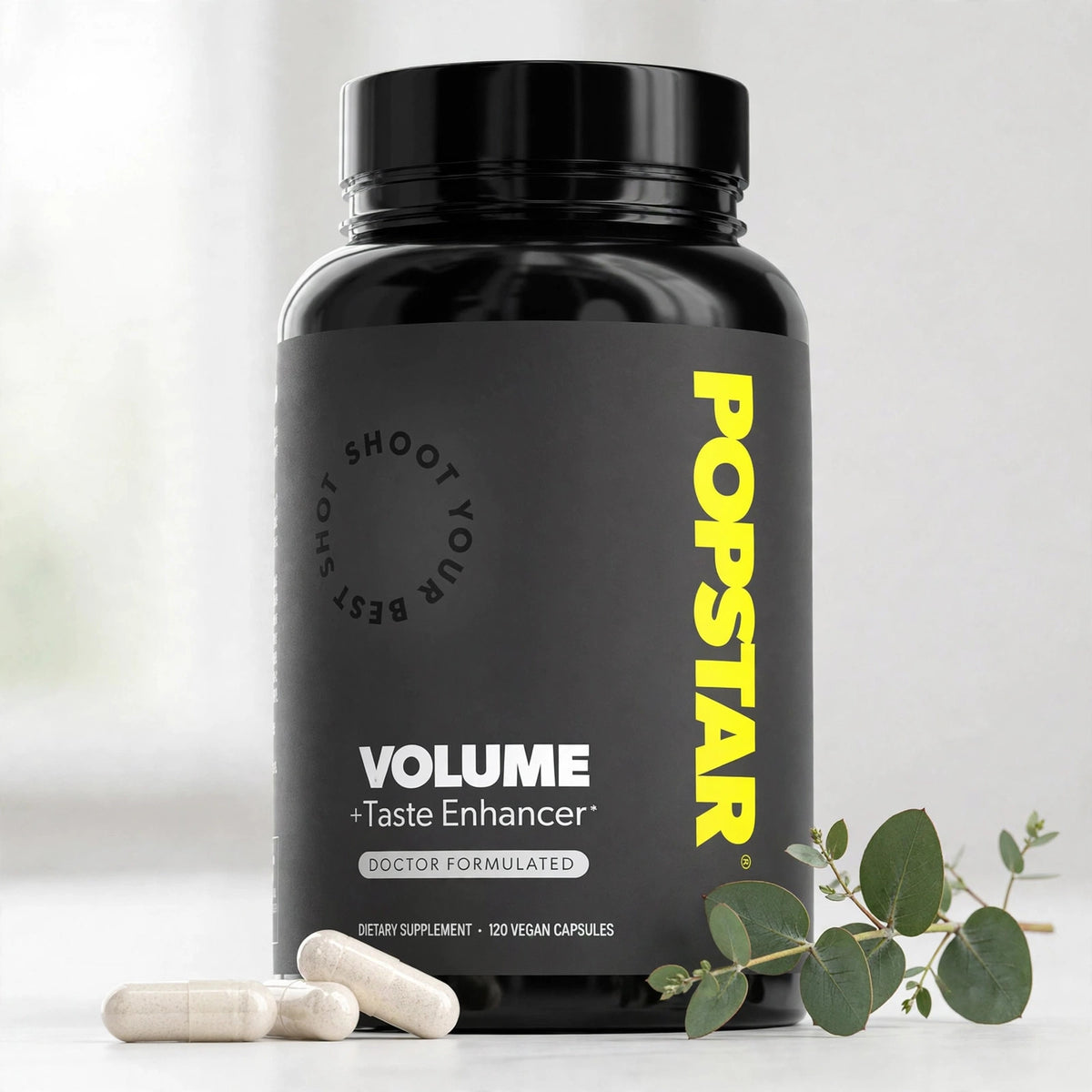 Popstar Volume + Taste Enhancer, 120 Vegan Capsules - studio