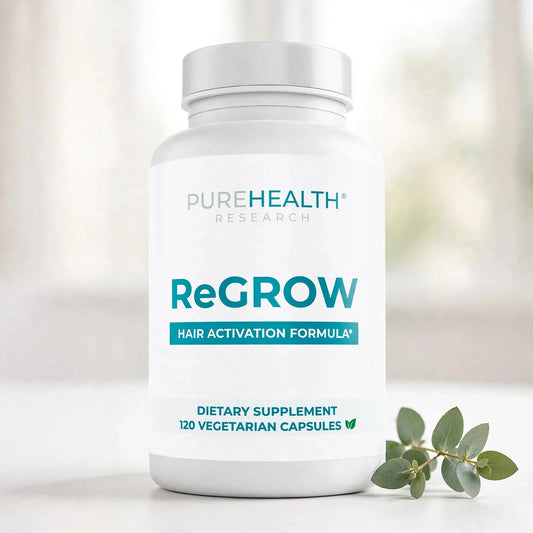 ReGrow Hair Growth Vitamins with Biotin, Hair Supplement by PureHealth - studio