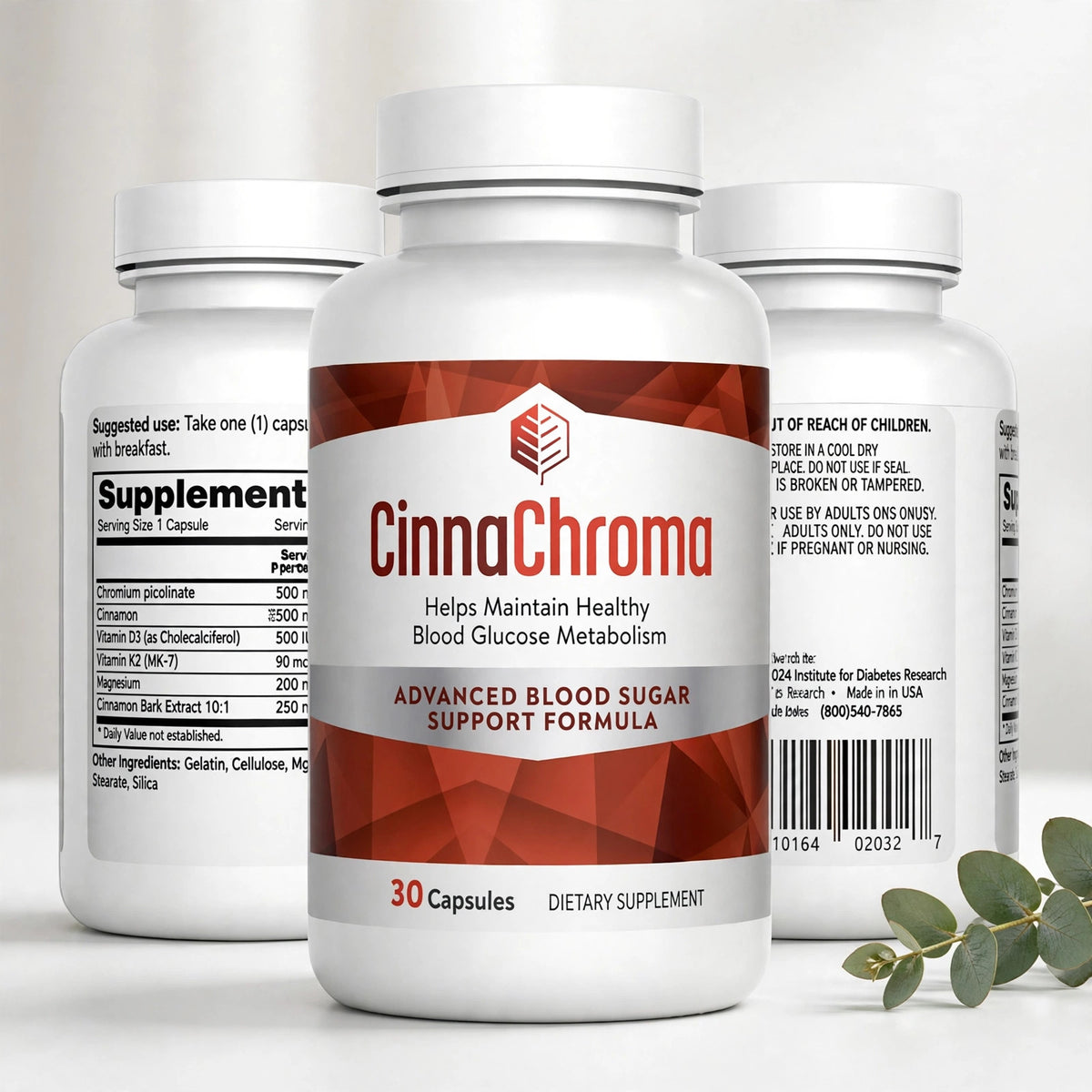 CinnaChroma Blood Sugar Support, 30 Capsules - studio