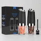 JIASLING Gravity Electric Salt & Pepper Mill Set, Metal Acrylic, Black - studio