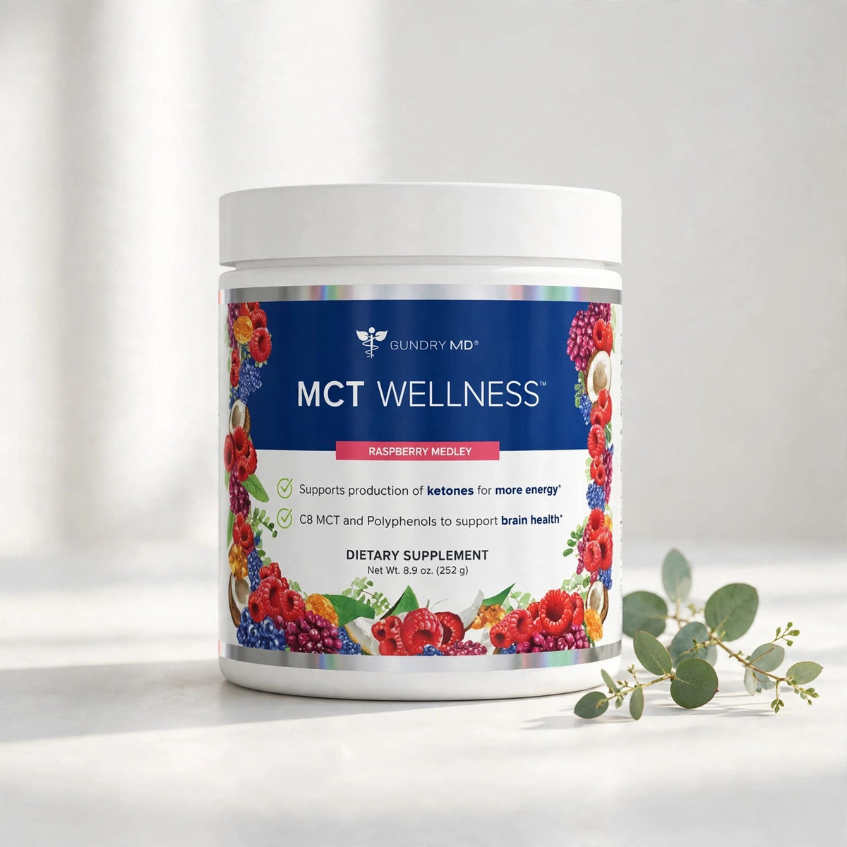 Gundry MD MCT Wellness Powder Raspberry Medley Flavor production of ke - studio