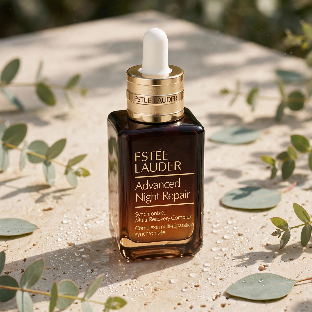 Estée Lauder Advanced Night Repair Serum 100ml on travertine stone — view 1