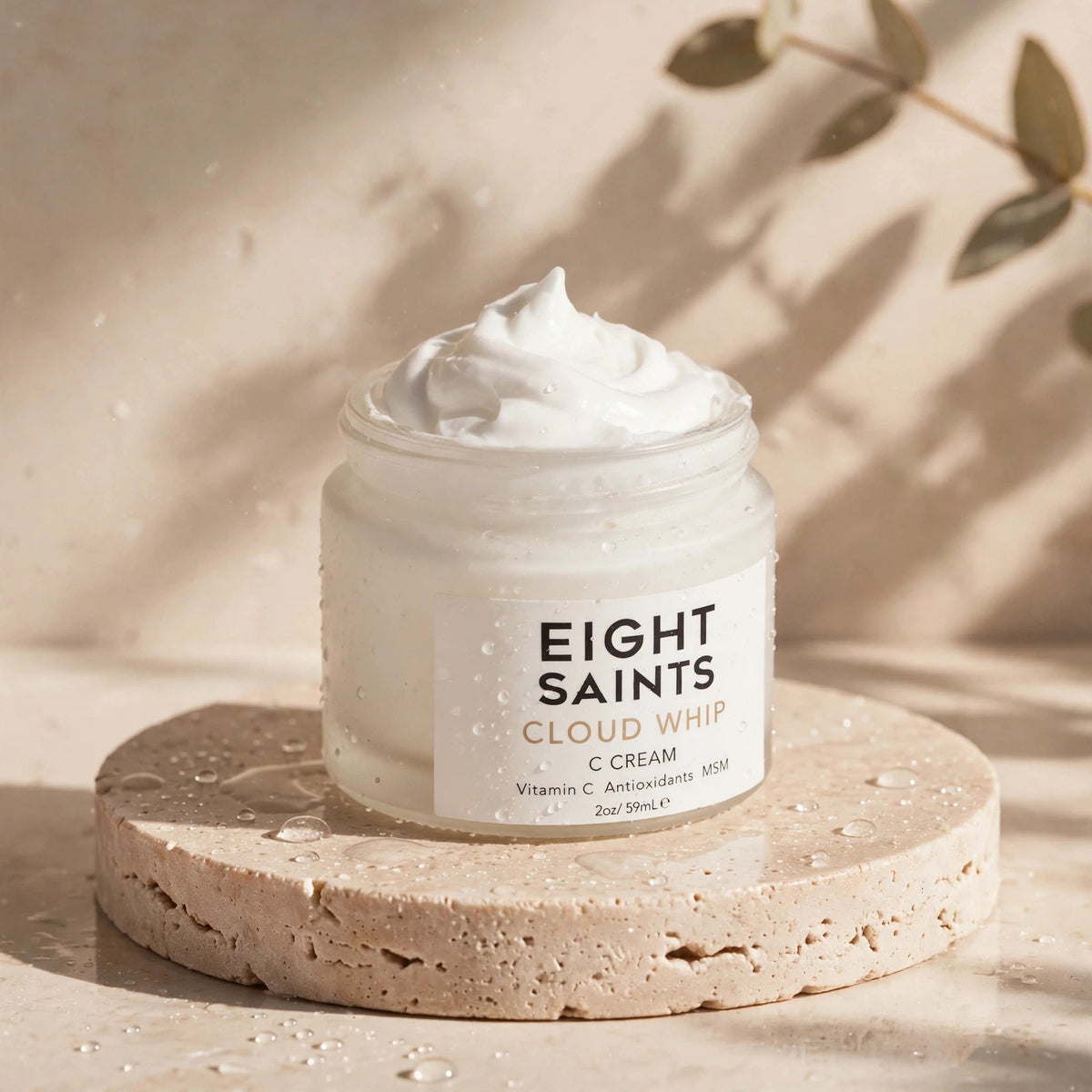 Eight Saints Skincare Cloud Whip Vitamin C Face Moisturizer Day Cream  - travertine