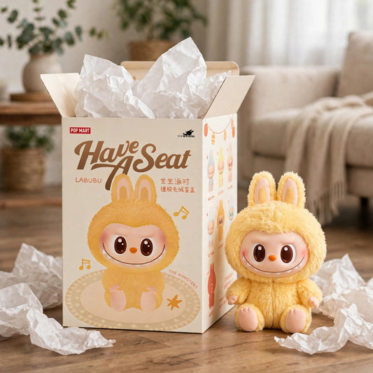 The Monsters Have a Seat pack of 6 Plush Blind Box Sealed Labubu china - unbox