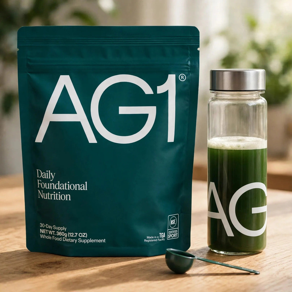 Genuine AG1 Daily Foundational Nutrition 12.7oz 360g 30 Day Supply - wood