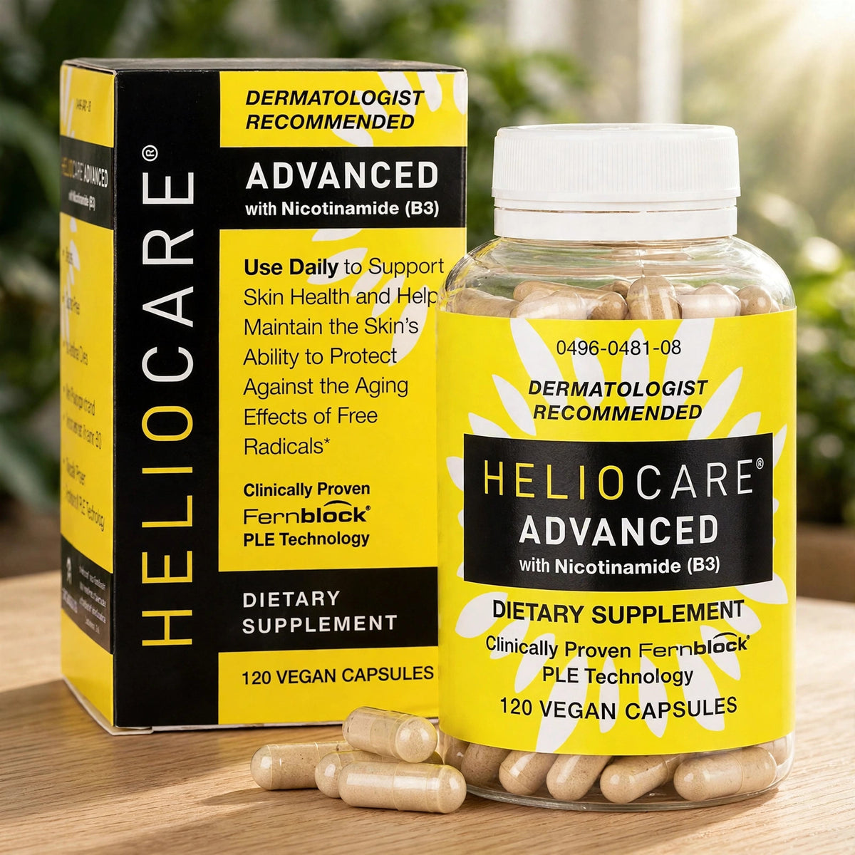 Heliocare Advanced Nicotinamide B3 Supplement: Niacinamide 500mg and F - wood