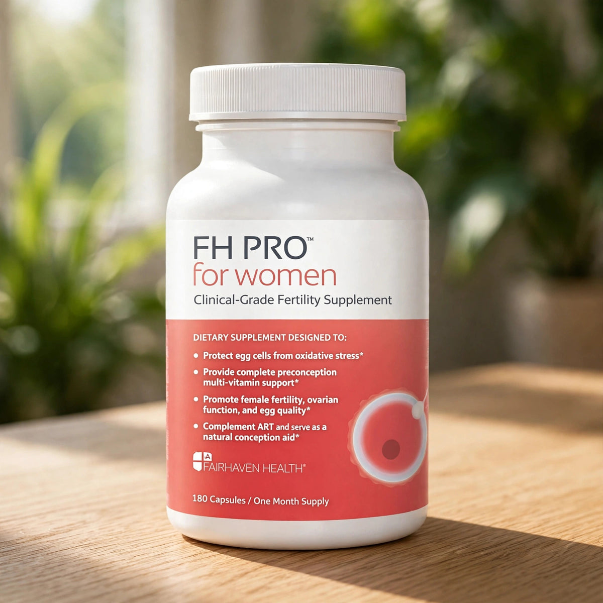 Fairhaven Health FH PRO Fertility Multivitamin for Women, 180 Capsules - wood