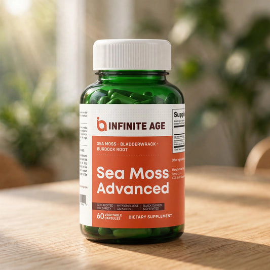 Infinite Age Sea Moss Advanced Superfood 1250mg 60 Count - wood