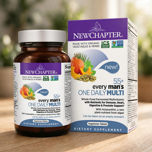 New Chapter Every Man's One Daily 55+ Multivitamin Tablets - 48 Count - wood