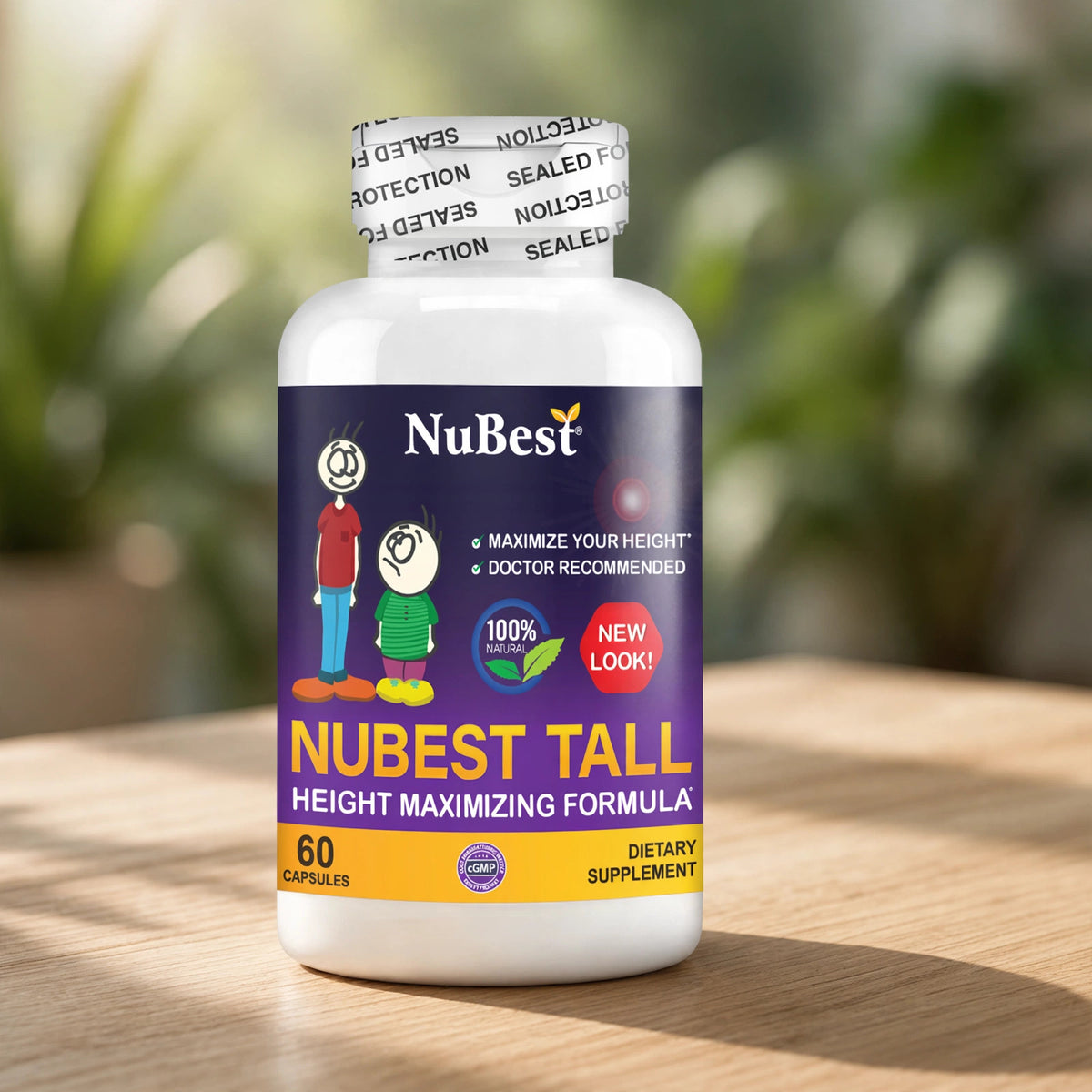 NuBest Tall Growth Formula, 60 Capsules - wood