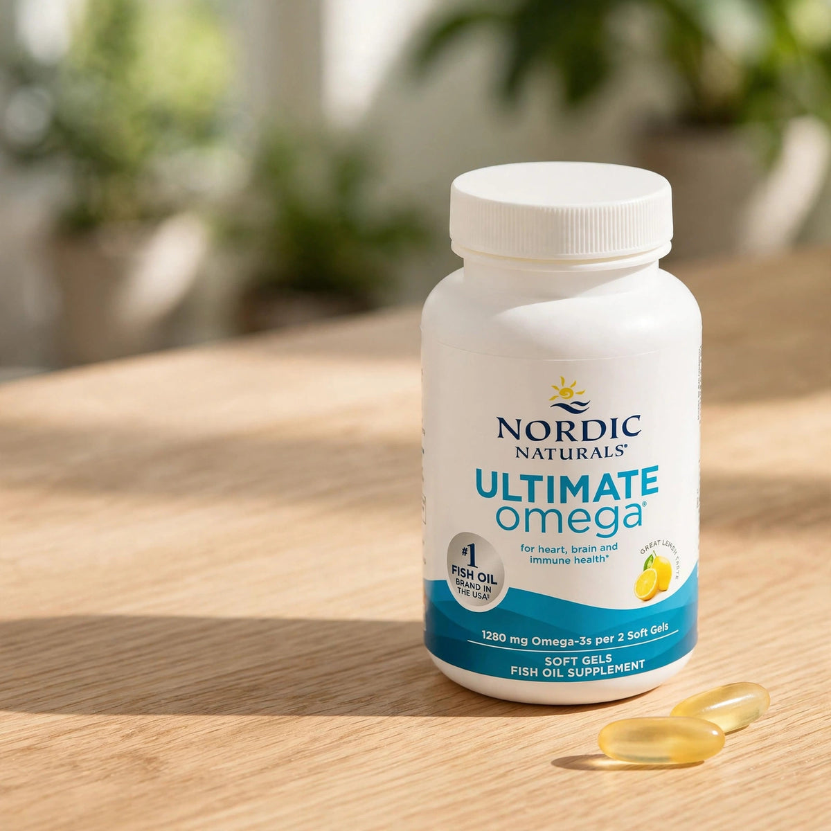 Nordic Naturals Ultimate O2X 180 Soft Gels Without Box – Extra Strengt - wood