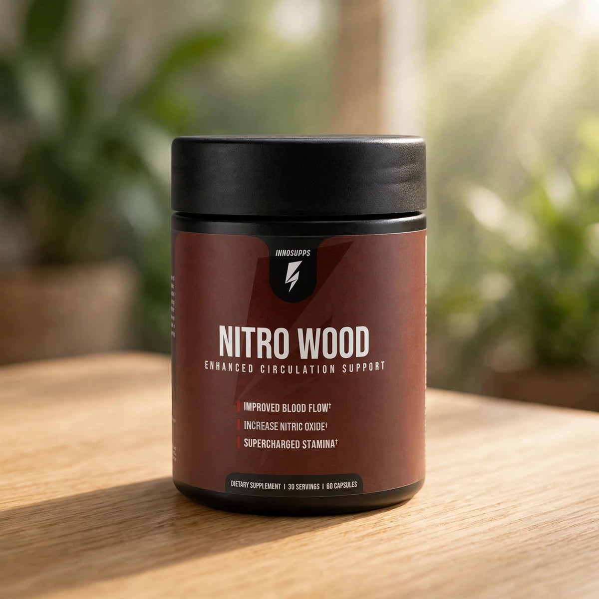InnoSupps Nitro Wood Enhanced Circulation Support 60 Capsules - wood