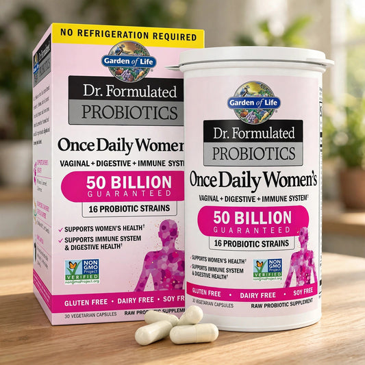 Garden of Life Once Daily Dr. Formulated Probiotics for Women 50 Billi - wood