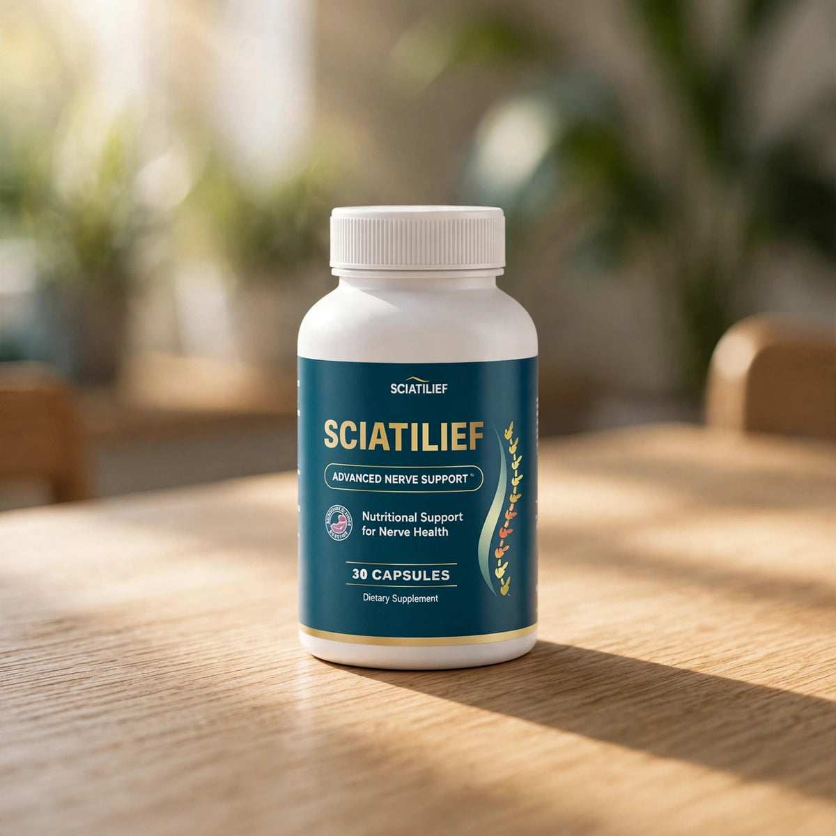 SciatiLief Advanced Nerve Support, 30 Capsules - wood