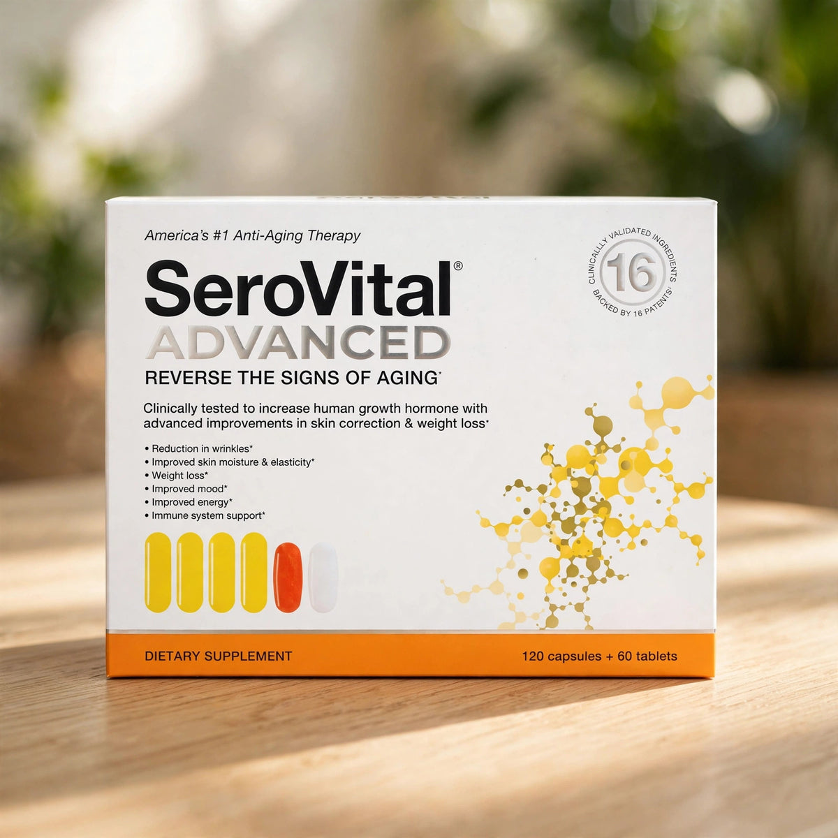 SeroVital Advanced, 120 Capsules + 60 Tablets - wood