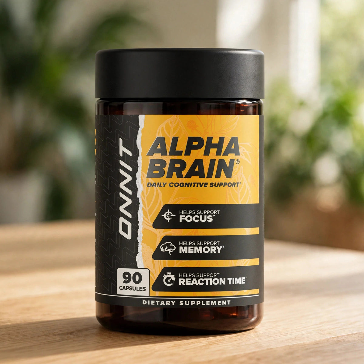 Alpha Brain Memory & Focus Daily Cognitive Support 90 CAPSULES - wood