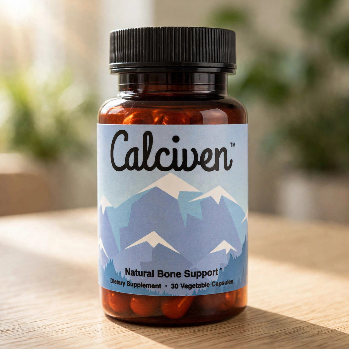 Calciven Natural bone support supplements 30 cap - wood