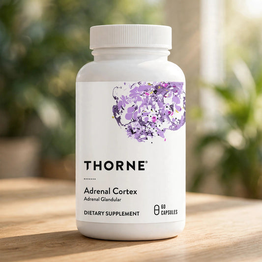 THORNE Adrenal Cortex, Bovine Adrenal Glandular Supplement, 60 Capsule - wood