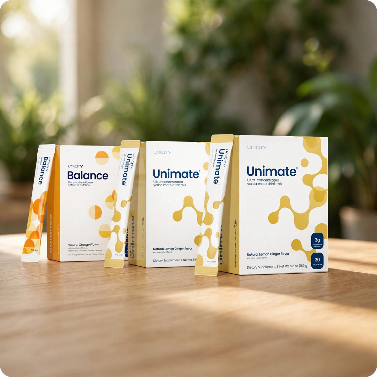 COMBO -Unicity Unimate Natural LEMON and Unicity Balance orange - wood
