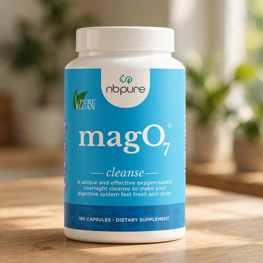 Nbpure MagO7 Cleanse Digestion Detox 180 Capsules - wood