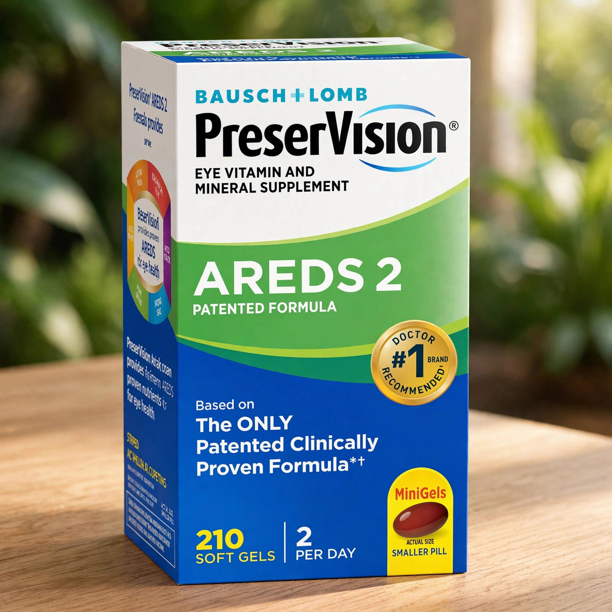 Preservision AREDS 2 / 210 Count Eye Vitamin Mini Soft gels - wood