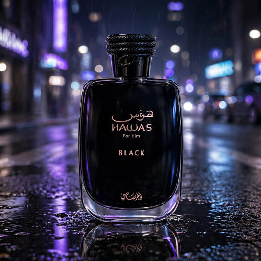RASASI Hawas Black EDP For Men – 3.4 Ounce / 100 ml – New Se - restored 1